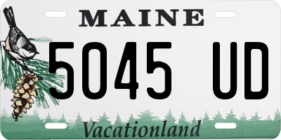 ME license plate 5045UD