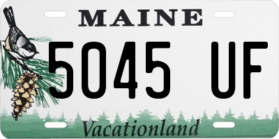 ME license plate 5045UF