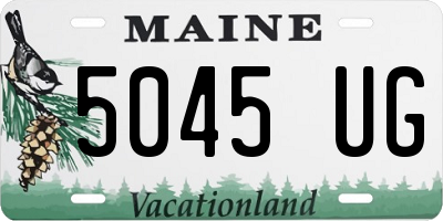 ME license plate 5045UG