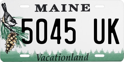 ME license plate 5045UK