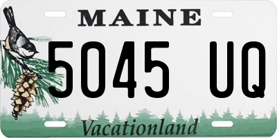 ME license plate 5045UQ