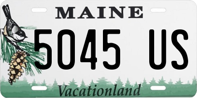 ME license plate 5045US