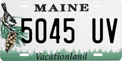 ME license plate 5045UV