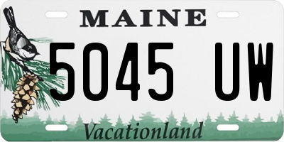 ME license plate 5045UW