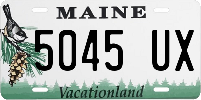 ME license plate 5045UX