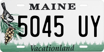 ME license plate 5045UY