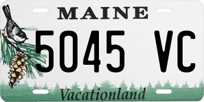 ME license plate 5045VC