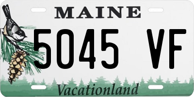 ME license plate 5045VF