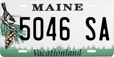 ME license plate 5046SA