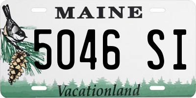 ME license plate 5046SI