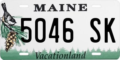 ME license plate 5046SK