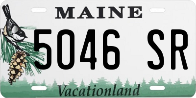 ME license plate 5046SR