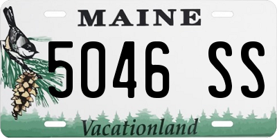 ME license plate 5046SS
