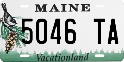 ME license plate 5046TA