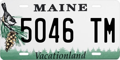 ME license plate 5046TM