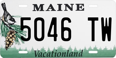 ME license plate 5046TW