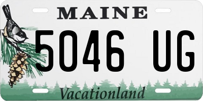 ME license plate 5046UG