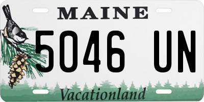 ME license plate 5046UN