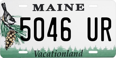 ME license plate 5046UR