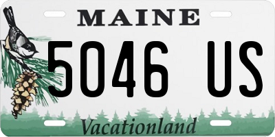 ME license plate 5046US