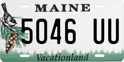 ME license plate 5046UU