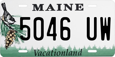 ME license plate 5046UW