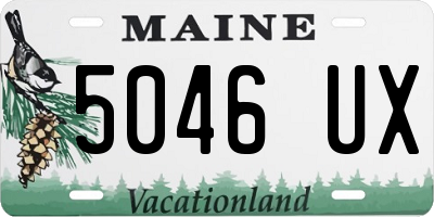 ME license plate 5046UX