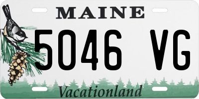 ME license plate 5046VG