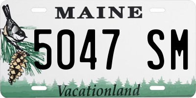 ME license plate 5047SM