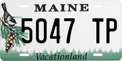 ME license plate 5047TP