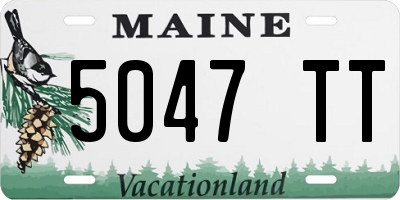 ME license plate 5047TT