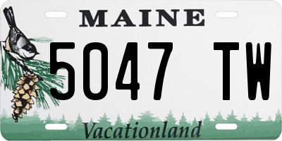 ME license plate 5047TW