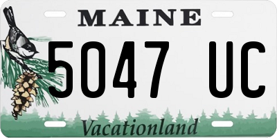 ME license plate 5047UC