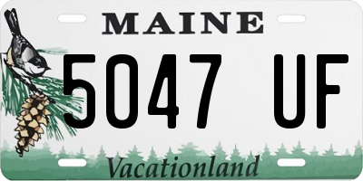 ME license plate 5047UF