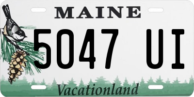 ME license plate 5047UI