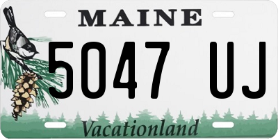 ME license plate 5047UJ