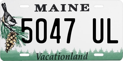 ME license plate 5047UL