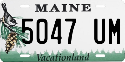 ME license plate 5047UM