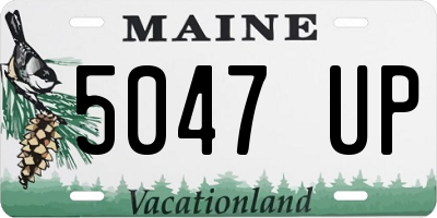 ME license plate 5047UP