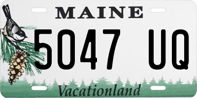 ME license plate 5047UQ