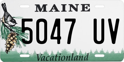 ME license plate 5047UV