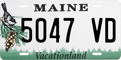 ME license plate 5047VD