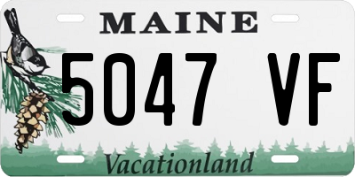 ME license plate 5047VF