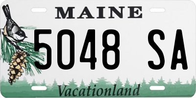 ME license plate 5048SA