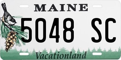 ME license plate 5048SC