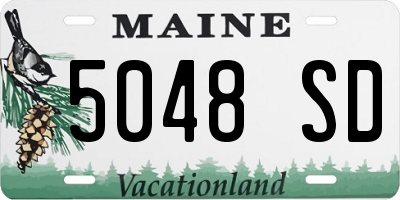 ME license plate 5048SD