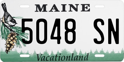 ME license plate 5048SN