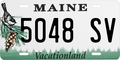 ME license plate 5048SV