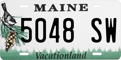 ME license plate 5048SW