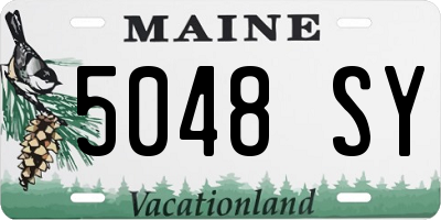 ME license plate 5048SY
